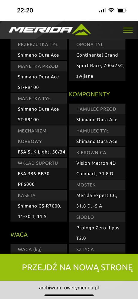 Merida Scultura Full Carbon Dura Ace Nowy Ultralekki 7kg