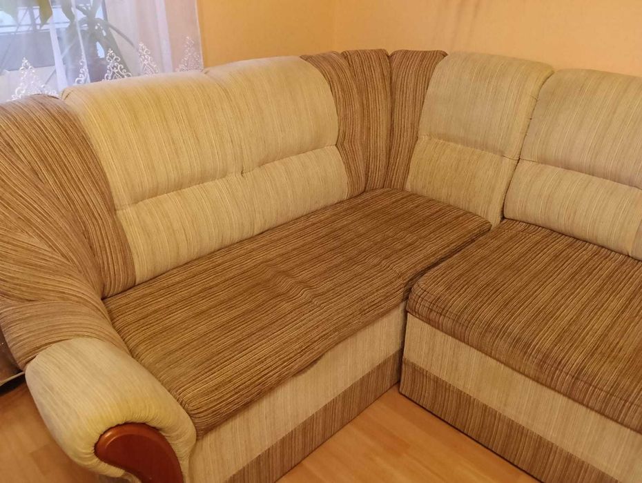 Narożnik z funkcją spania + 2 fotele