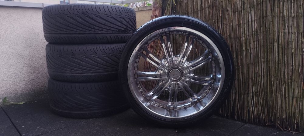 22" chromowane felgi 6x139,7 + opony Vredestein Sessanta 295/30