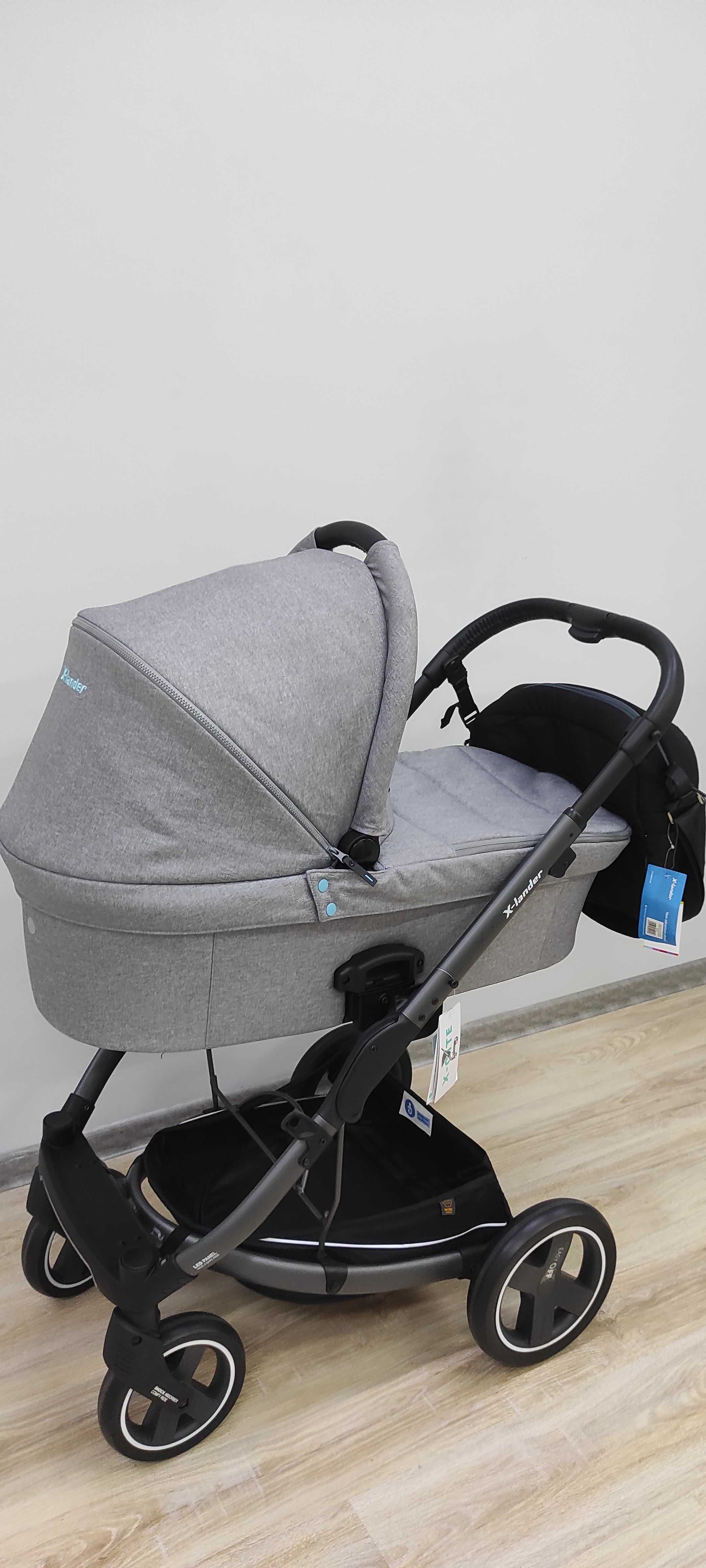 Wózek  X-LANDER X-CITE AZURE GREY 2W1 Z TORBĄ . Nowy. Gwarancja 24m-cy