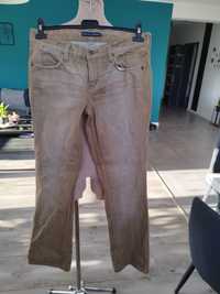 R.30 M/L Ralph Lauren beżowe przecierane jeansy damskie dzwony