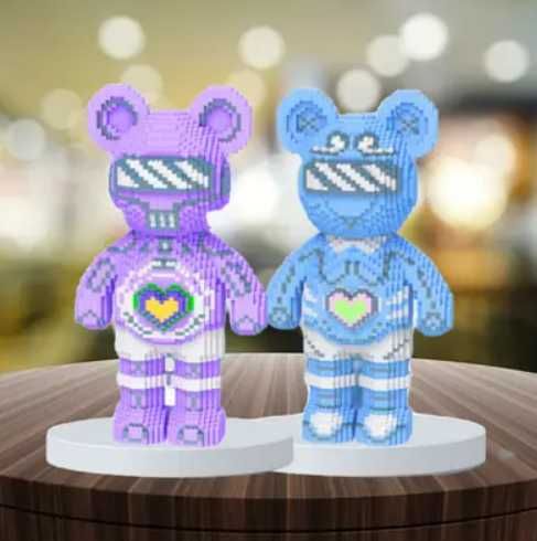 Конструктор детский 3д медведь 40см  БИРБРИК Magic Blocks Bearbrick