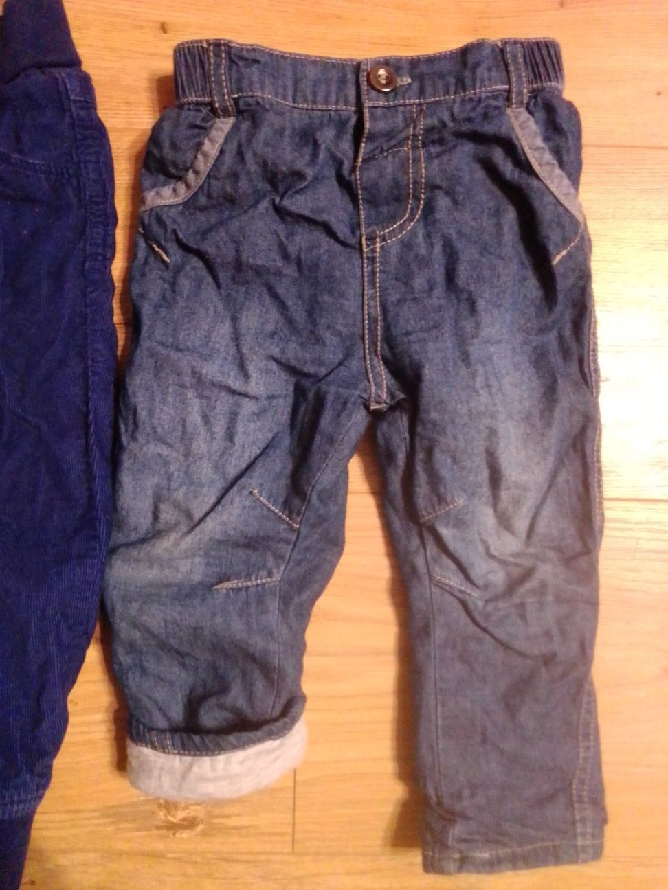 Spodnie ocieplane dla chłopca C&A jeansy i sztruksy 86