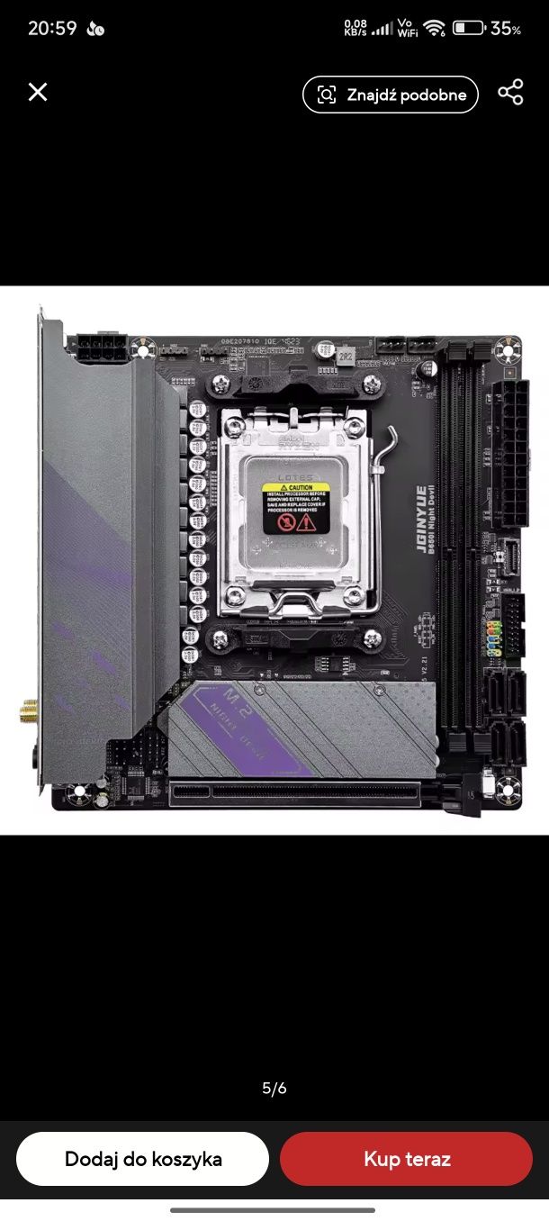 Płyta główna mini itx Jginyue B650i am5 B650