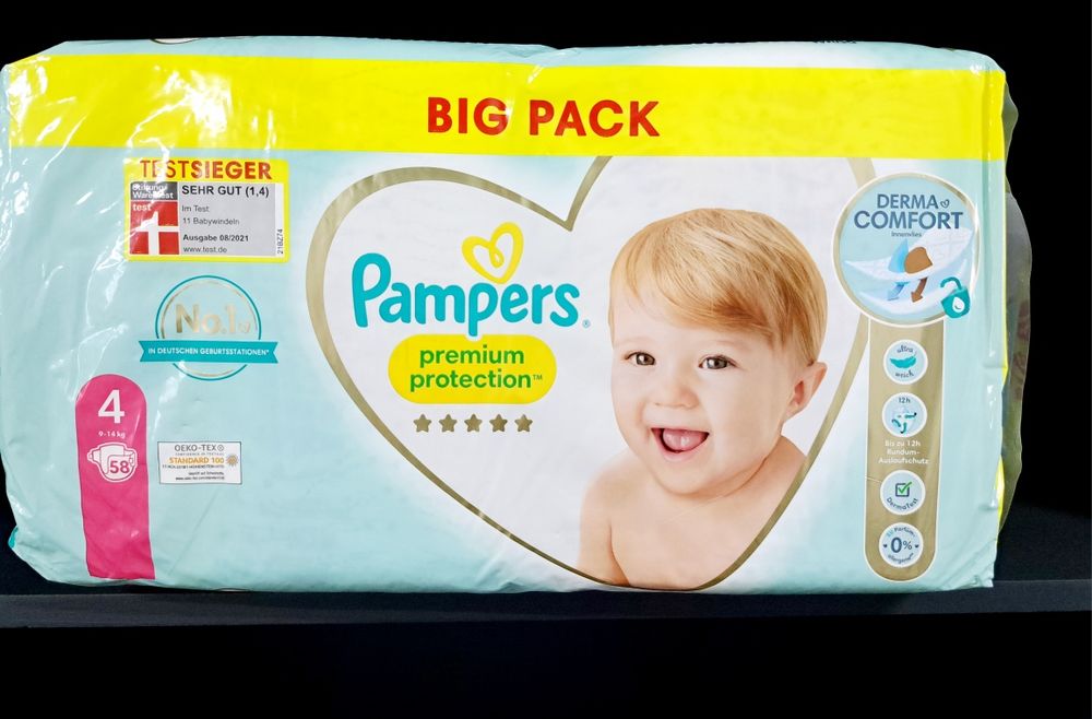 Підгузки Pampers Premium Protection 4 розмір