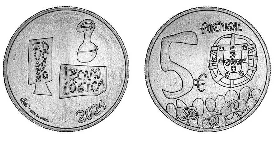 Moeda 5 euros "Conhecimento" 2024