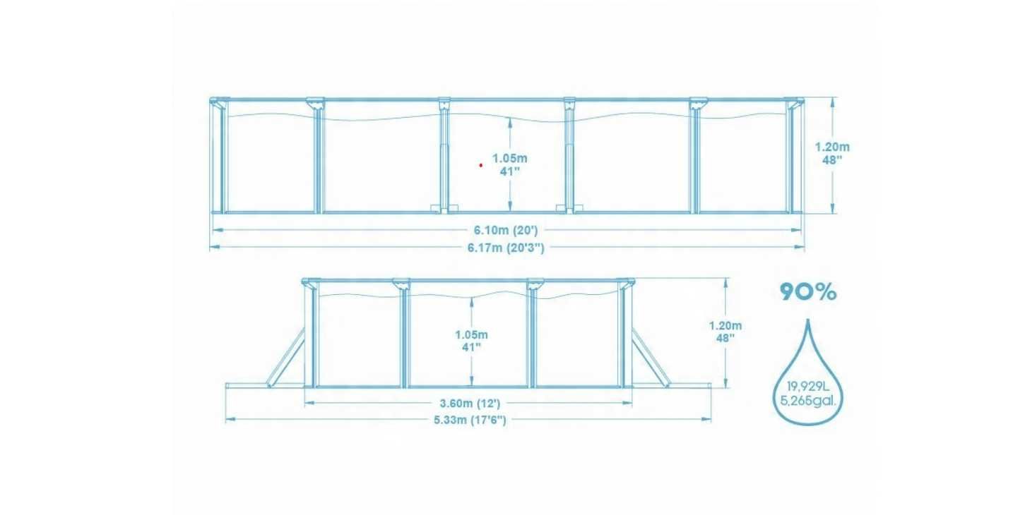 Sprzedam stelaż basenu Intex 610 cm x 360 cm x 120 cm