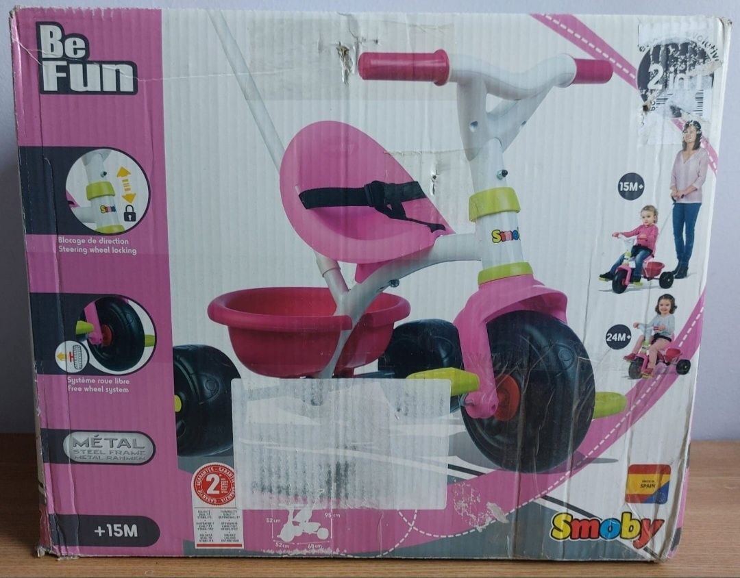 Rowerek 3-kołowy Smoby Be Fun 2w1, 15m+/24m+