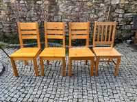 Krzesła sosnowe drewniane lite drewno fotele