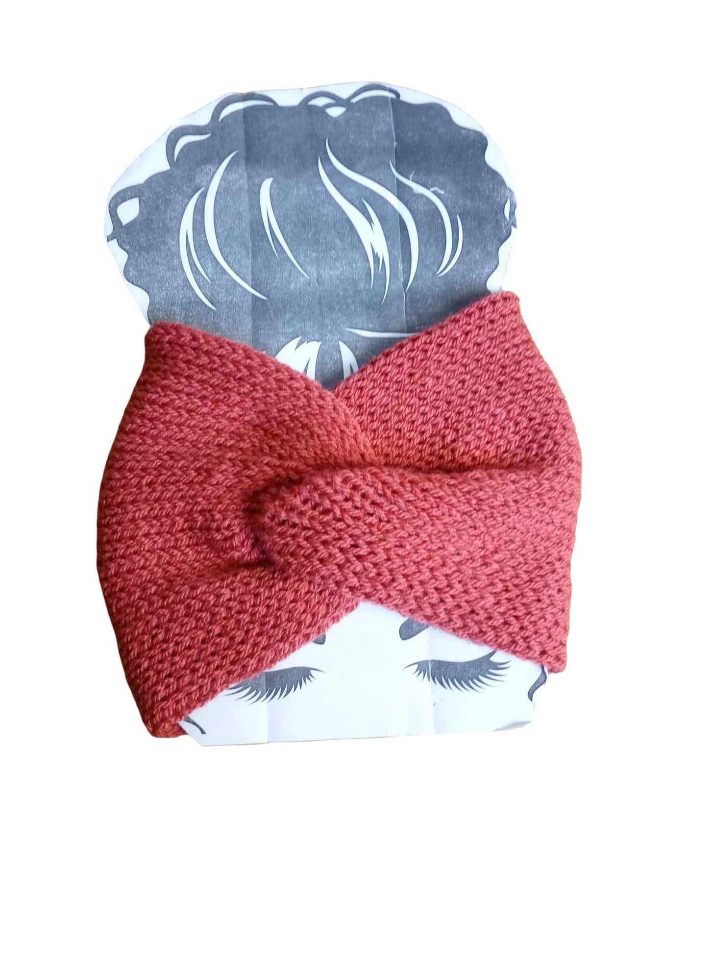 Opaska Handmade turban Węzeł szeroka Podwójna Jesień Zima Dwuwarstwowa