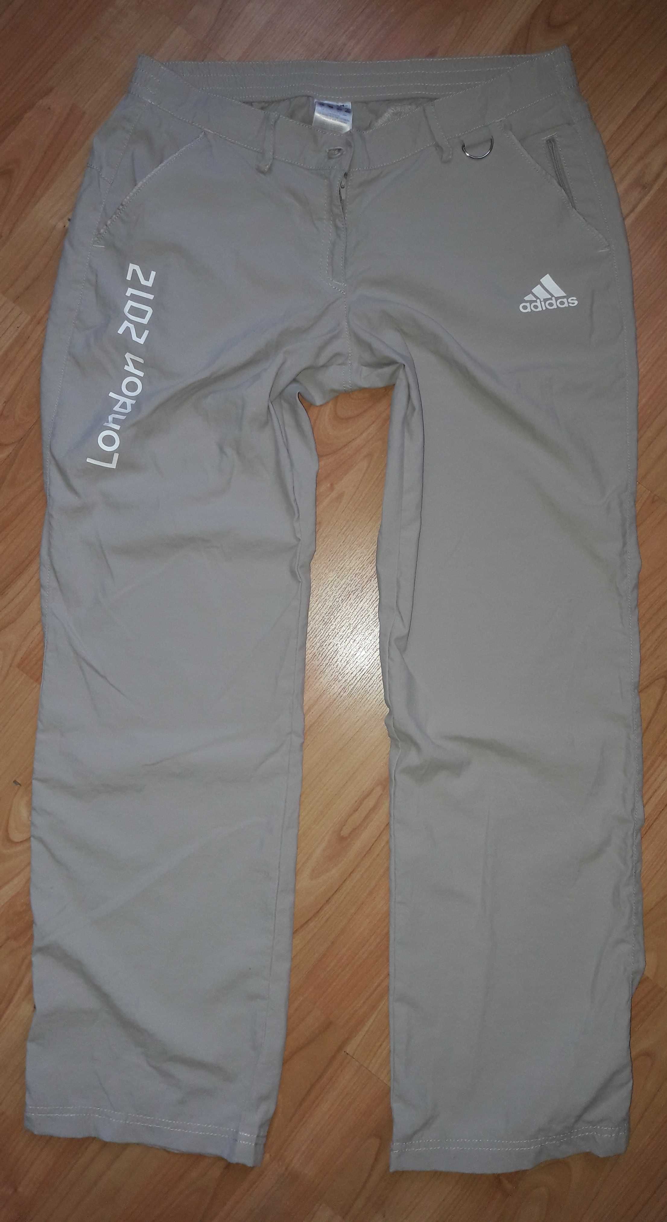 Szare spodnie trekkingowe Adidas London 2012 L