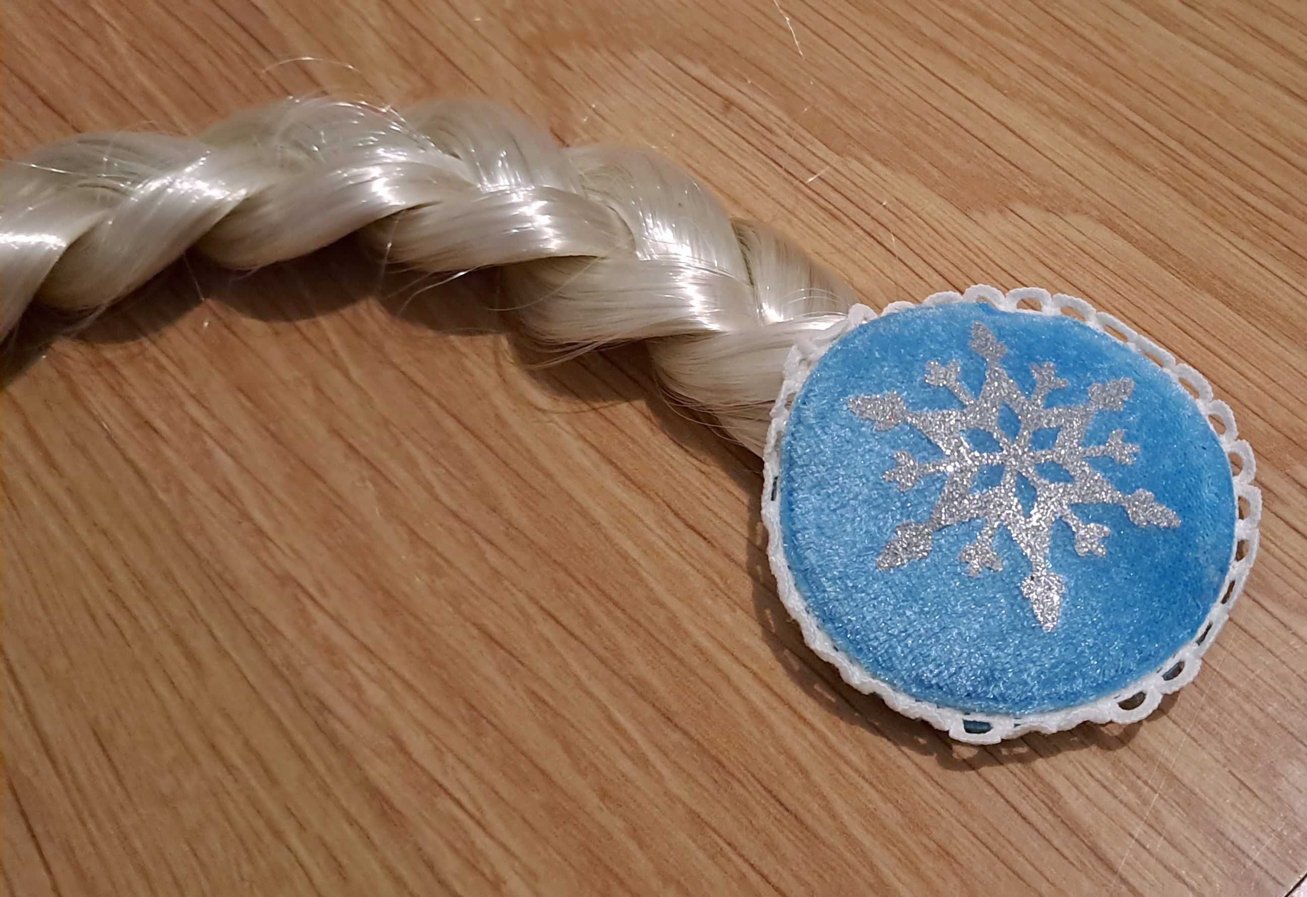 Conjunto Frozen - Trança e coroa