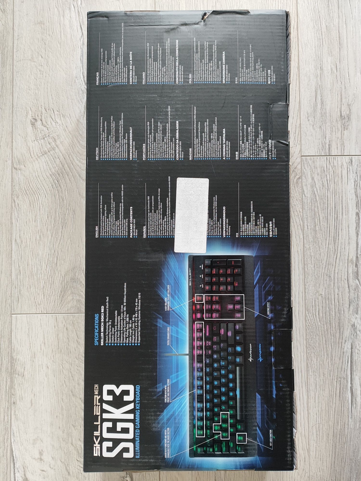 Klawiatura Sharkoon Skiller mech SGK3 RGB Kailh Red