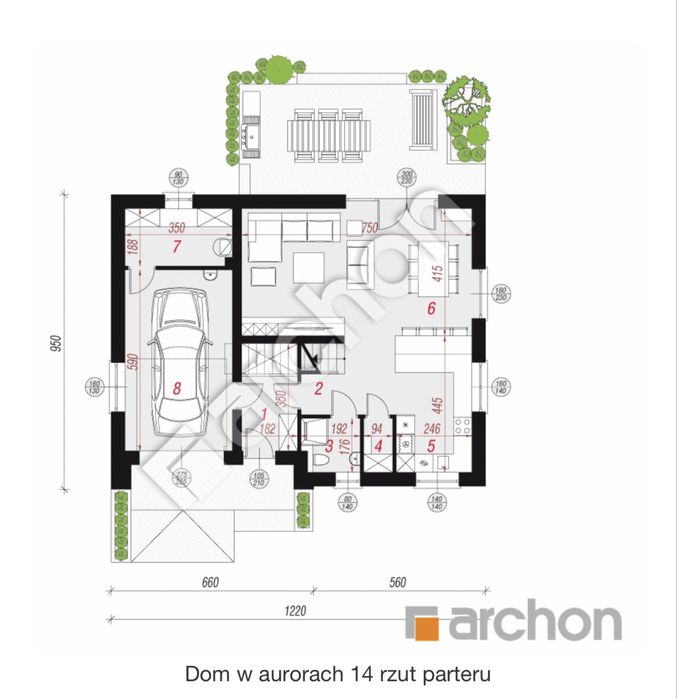Dom 154 m z garasem 43 m wolnostojacym