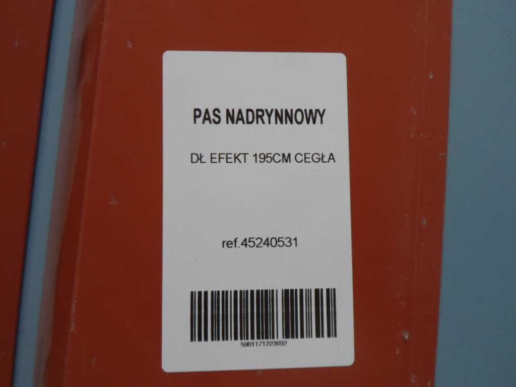 Pas nadrynnowy ceglasty.