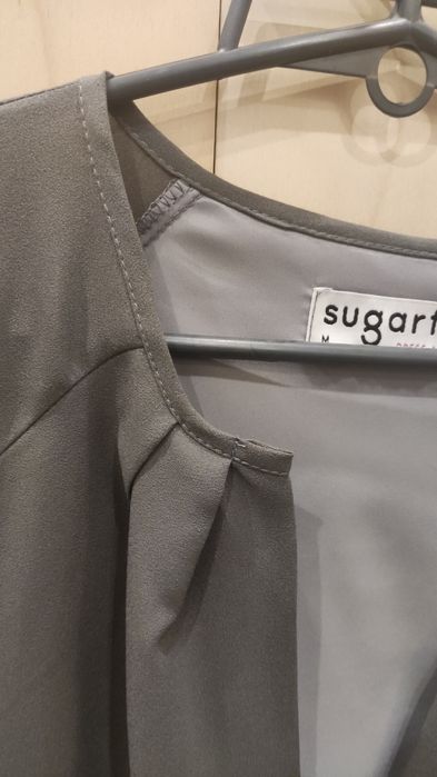 NOWA Sukienka Sugarfree szara mini długi rękaw Kasia Tusk
