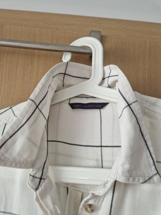 Koszula flanelowa Biała w kratkę