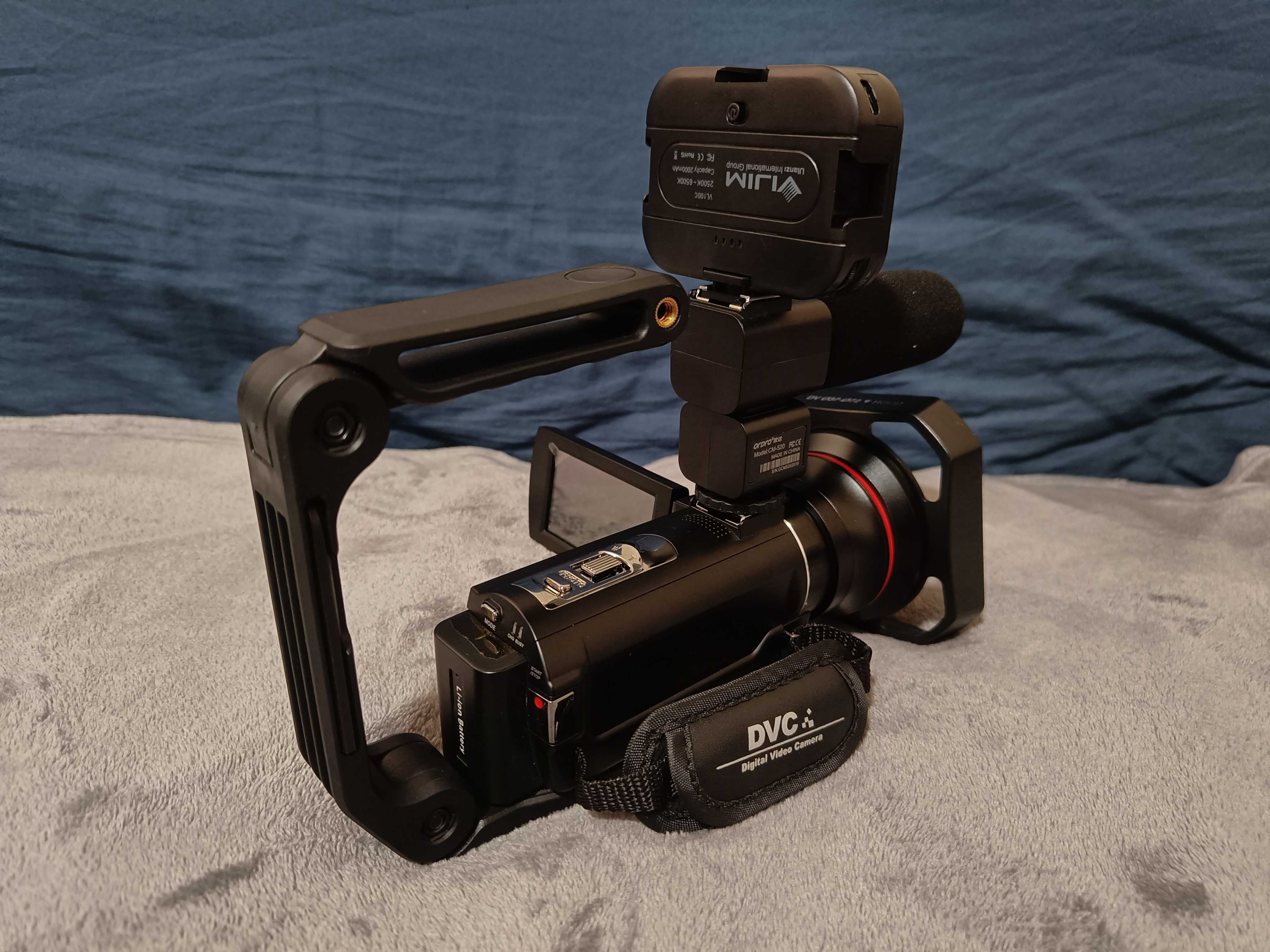 Kamera cyfrowa DVC Ordro HDR – AE8 4k z bogatym wyposażeniem + lampa