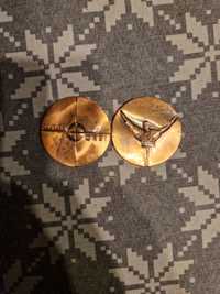 Dwie metalowe monety ozdobne z papieżem Polakiem Jan Paweł II