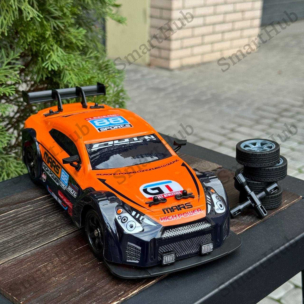 Дрифт машинка Nissan GT-R на радіокеруванні 28.5см 1:16 Оранжева