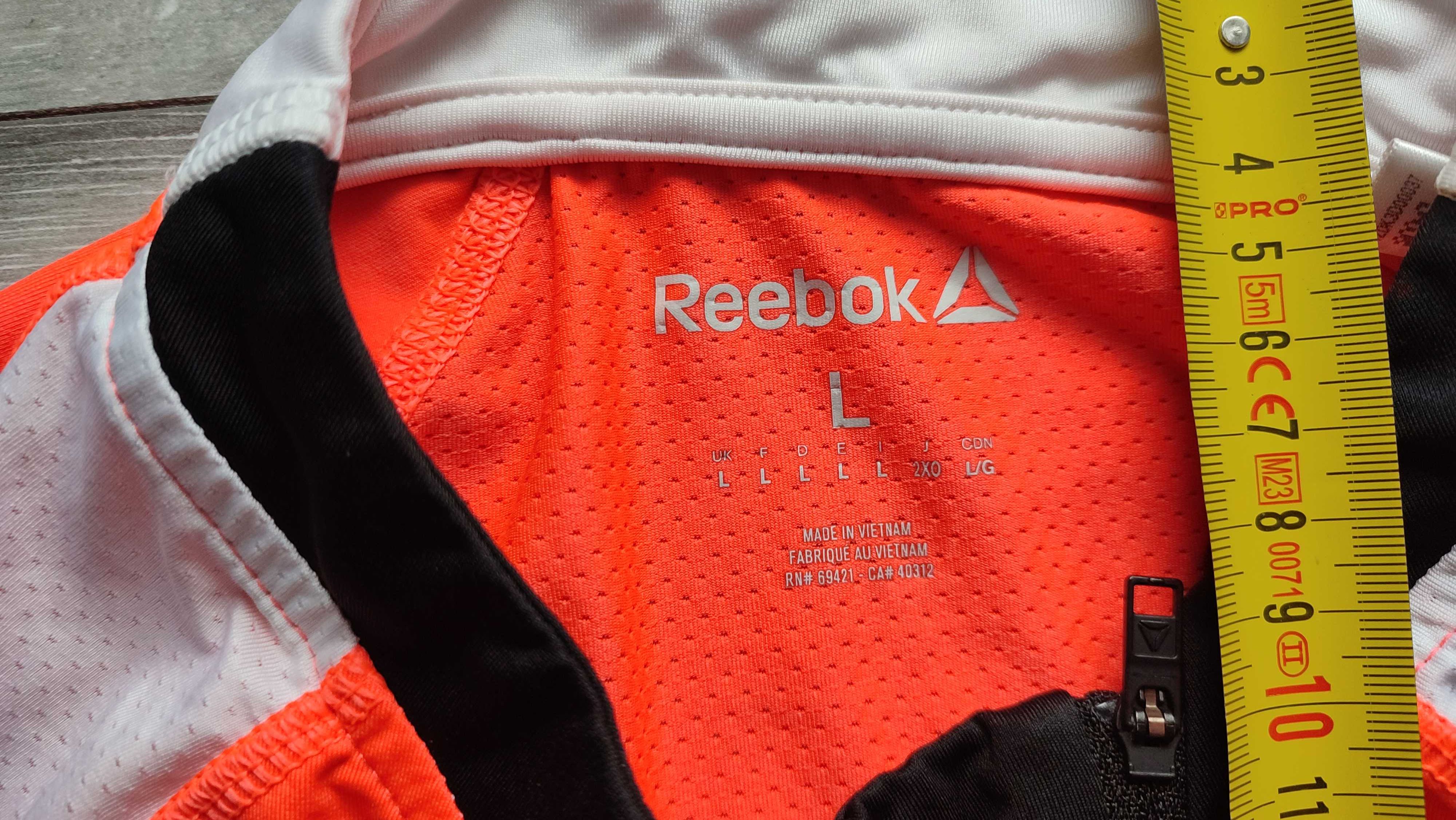 koszulka rowerowa L z kieszeniami z tyłu pomarańczowa Reebok