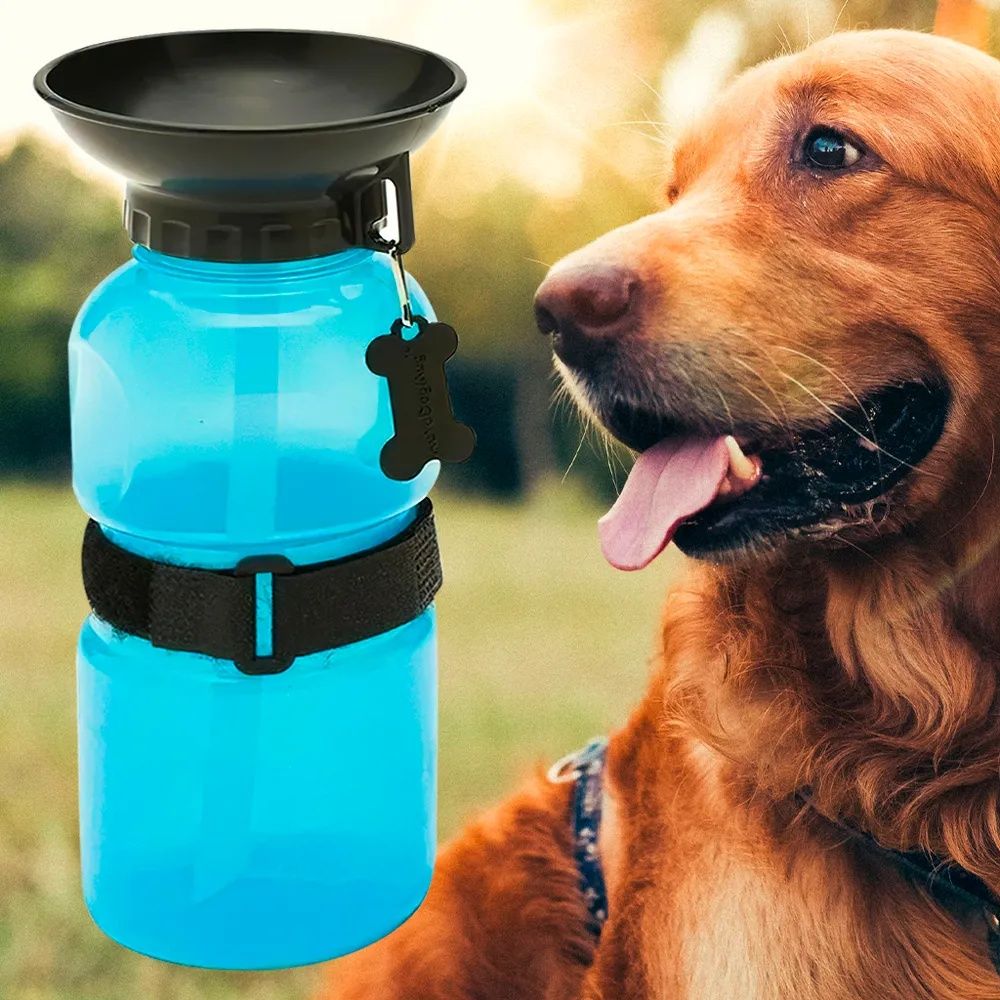 Портативна дорожня бутилка для собак у дорогу «Aqua Dog» 550 мл
