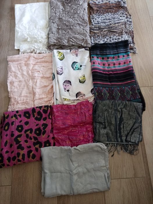 Szaliki chusta na szyję zestaw