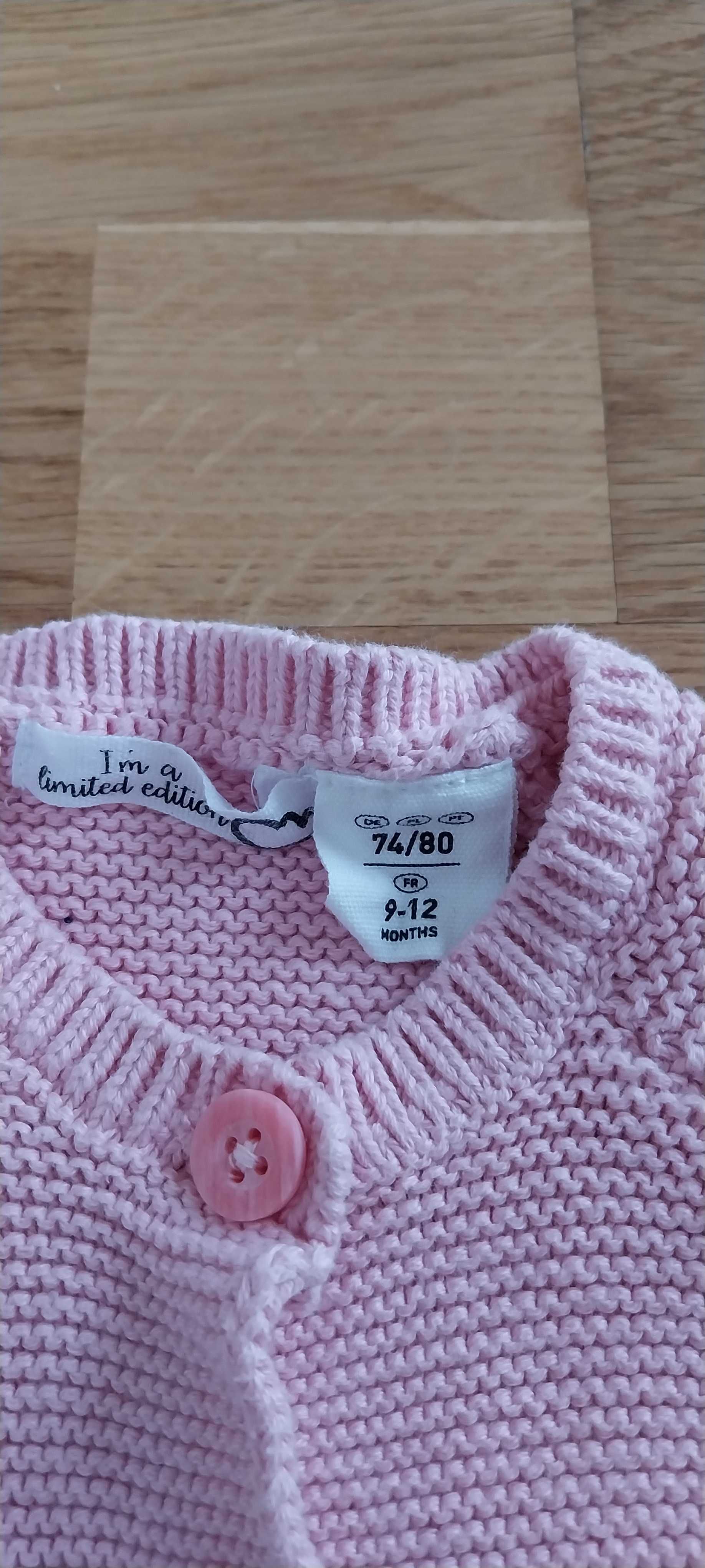 Sweterek niemowlęcy rozm. 74/80, stan idealny.