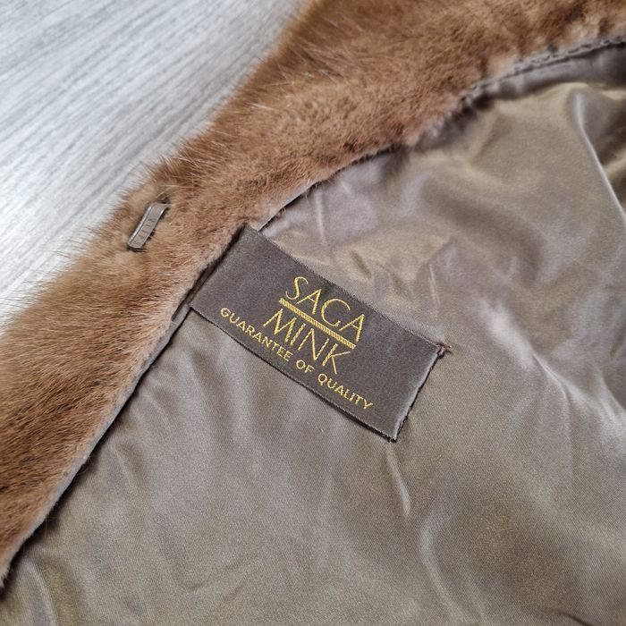 Saga Furs / Mink futrzany płaszcz z norki