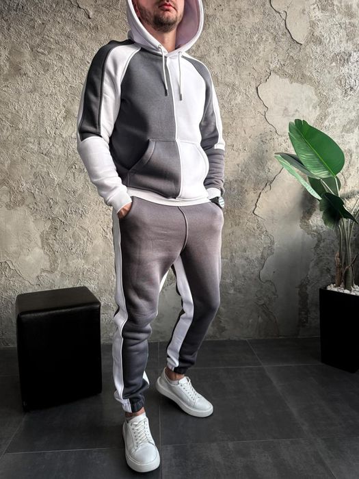 Утеплений Спортивний костюм  на флісі худі + штани S-2XL