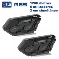 Intercomunicador R6S bluetooth moto 2 utilizadores (1 unidade)