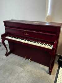 Piękne bordowe pianino Schimmel w stylu Chippendale!