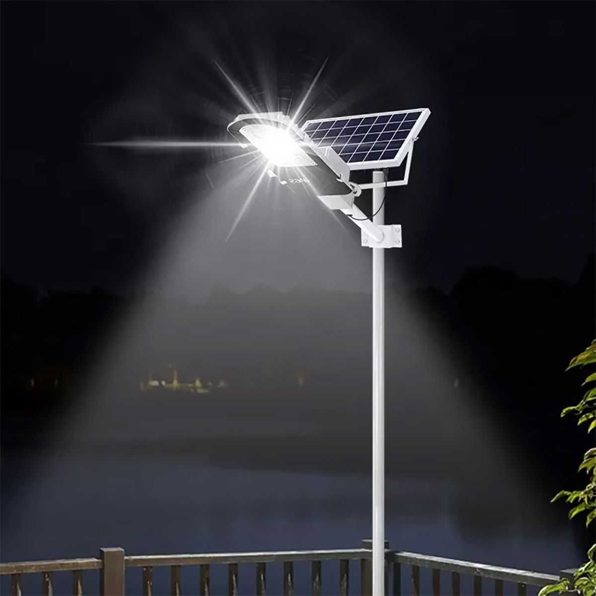 Lampa Solarna Uliczna LED 600W 6500K LATARNIA z Uchwytem i Pilotem