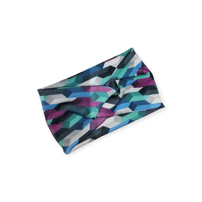 Szeroka opaska przeplatana na głowę turban dla dziewczynki uniwersalny