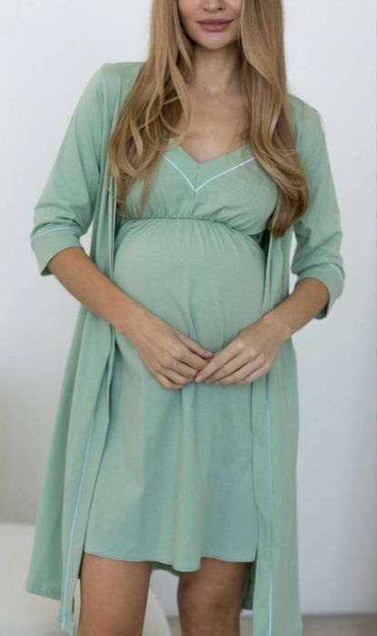 Комплект для вагітних в пологовий, халат + сорочка