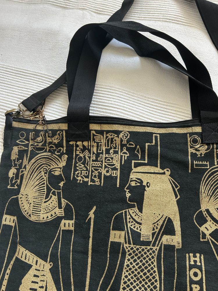 Duża oryginalna torba shopper egipski design
