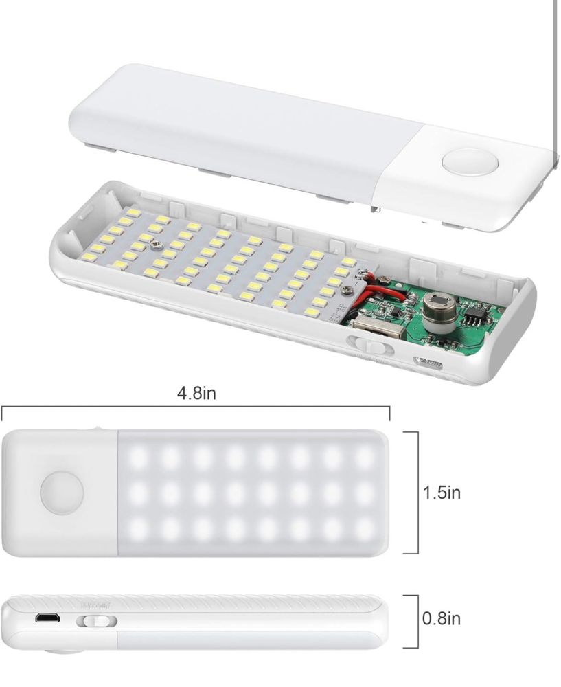 Lampka nocna LED z czujnikiem ruchu zestaw 4 szt