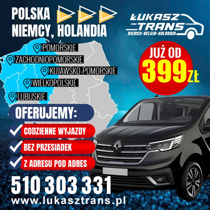 Codzienne Busy do Niemiec Belgii Holandii Polski