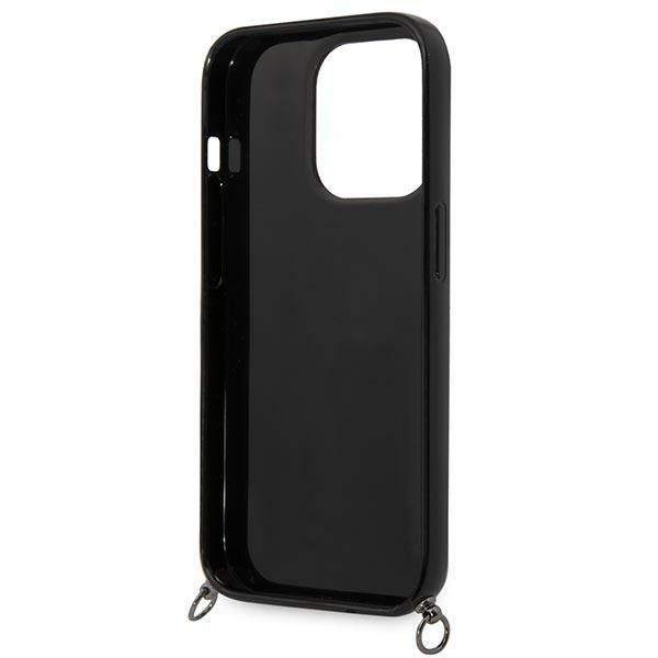 Etui na iPhone 14 Pro 6,1" Karl Lagerfeld Color Stripes Strap Różowy