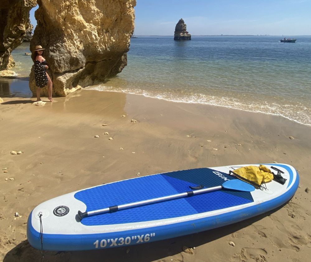 Prancha de Stand Up Paddle Insuflável 10’x30”x6” + Remo + Saco + Bomba
