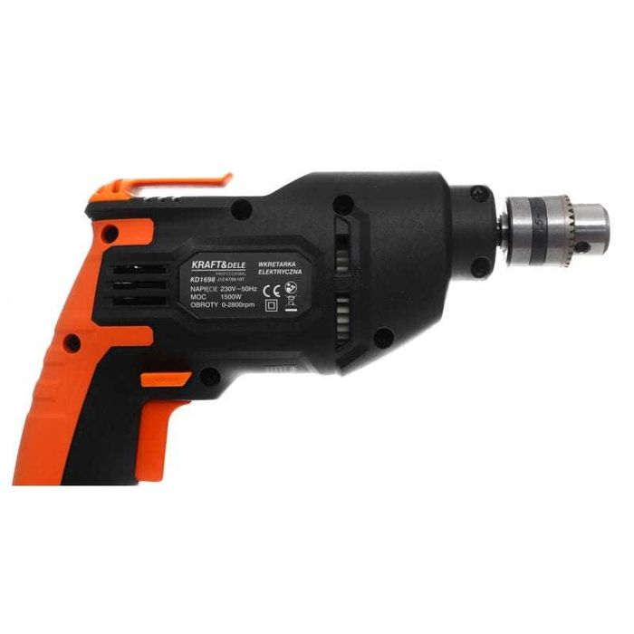 KRAFT&DELE Wiertarka Ręczna 1500w 10mm Reg Prędkości KD1698
