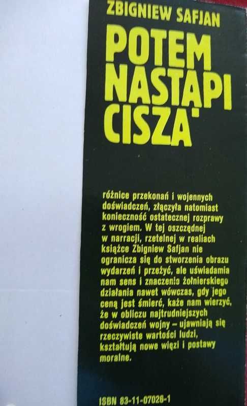 Potem nastąpi cisza. Zbigniew Safjan