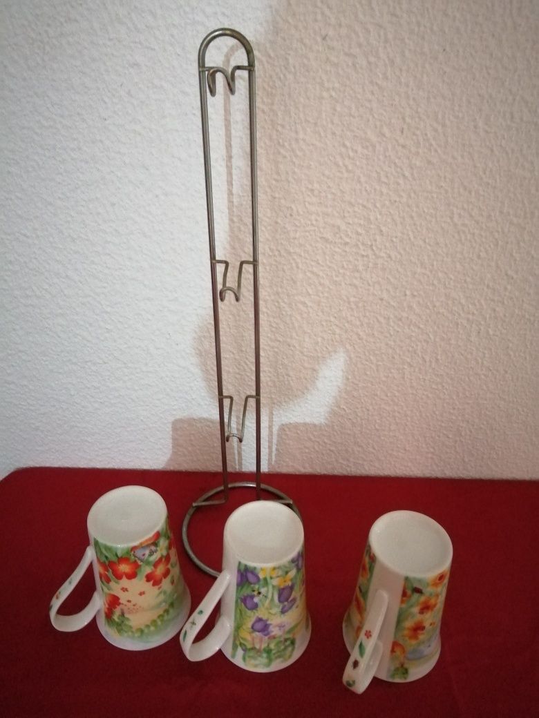Canecas com suporte