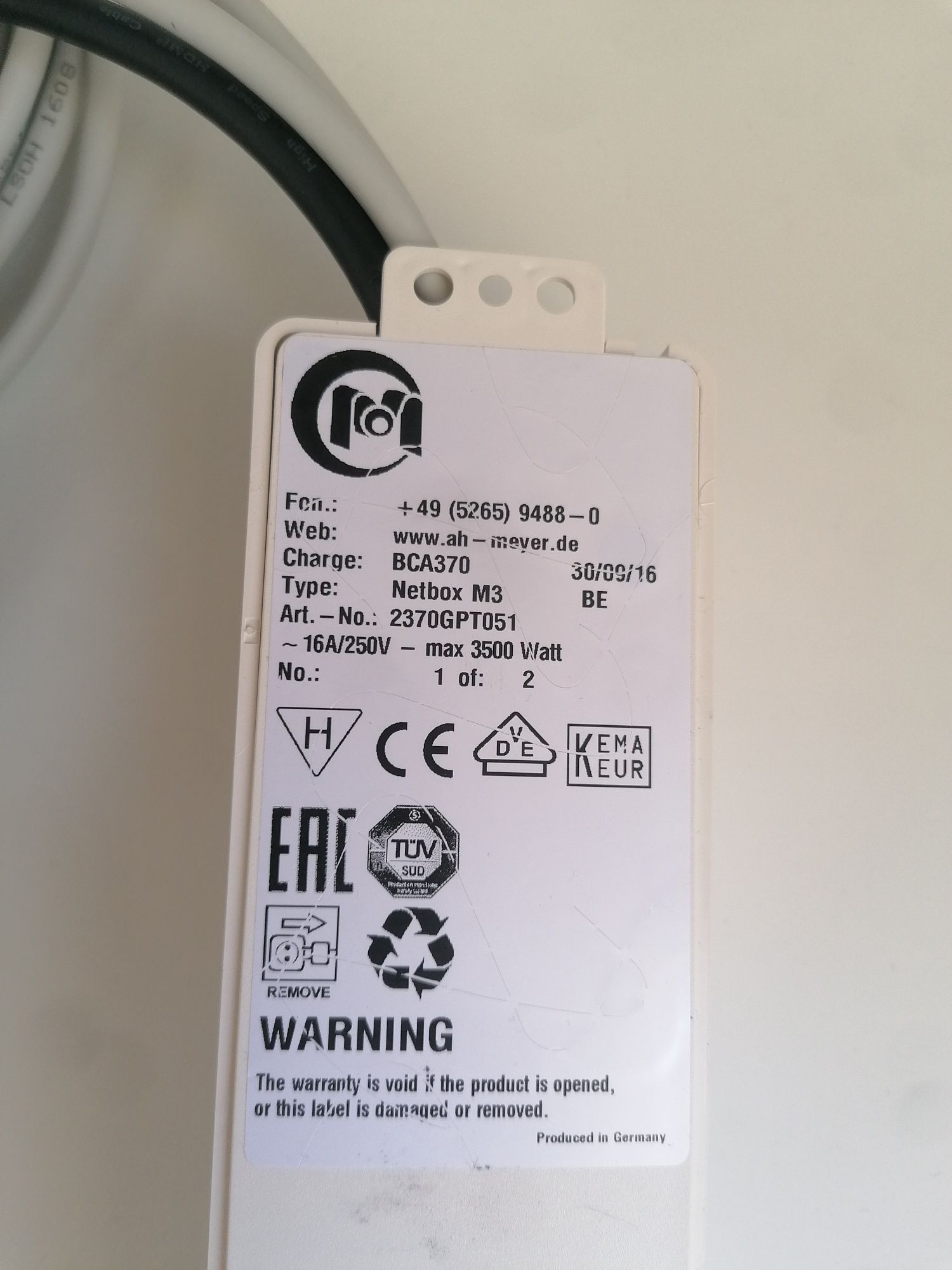 Listwa zasilająca media port rj45 przedłużacz