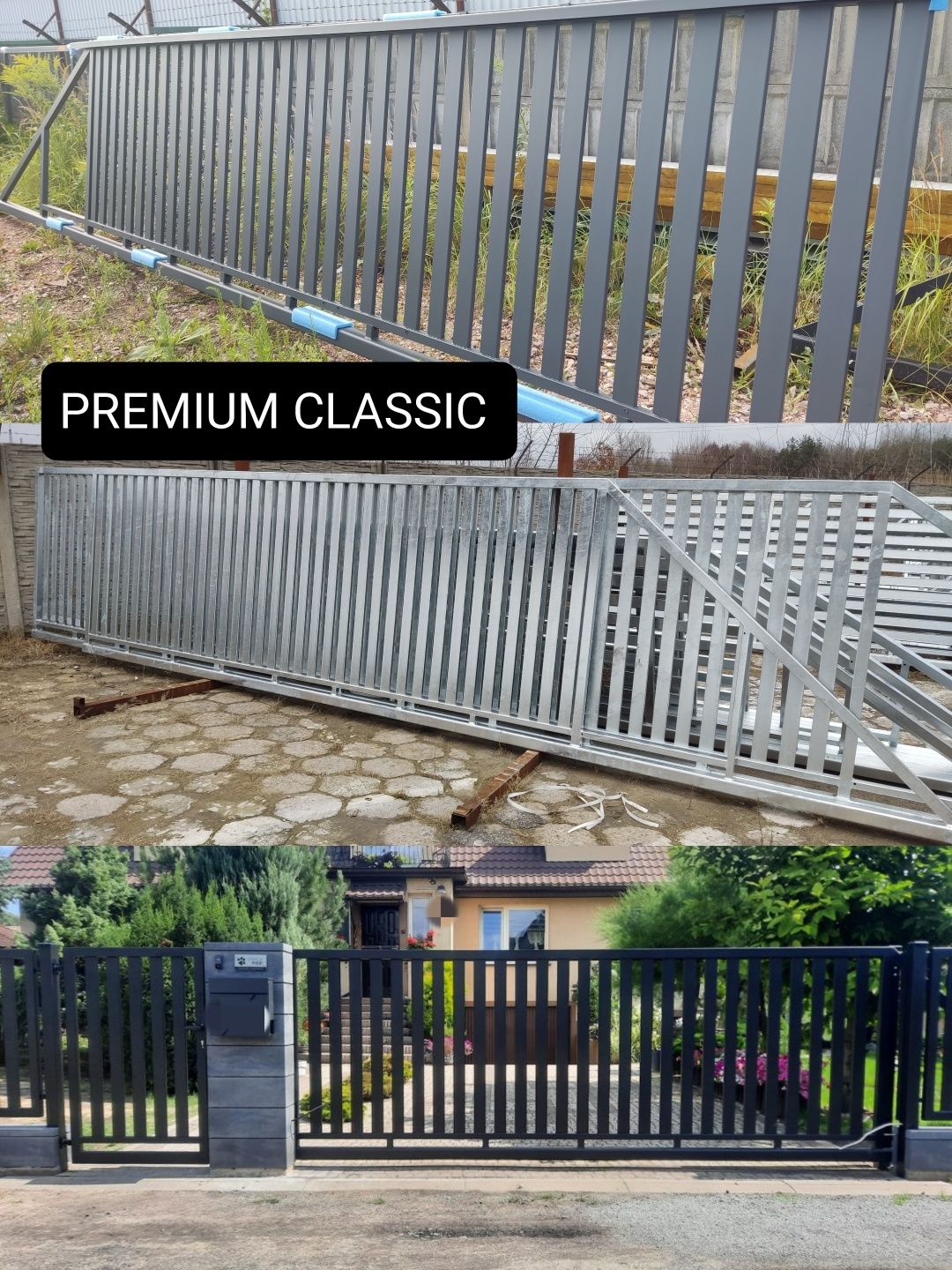 Brama przesuwna panelowa 5mx1,42m, ocynk ogniowy+RAL, dostawa PL