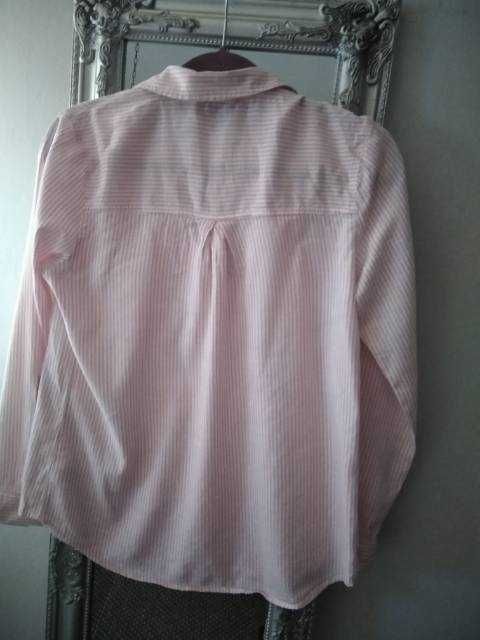 Koszula w różowe paseczkiz bawełny