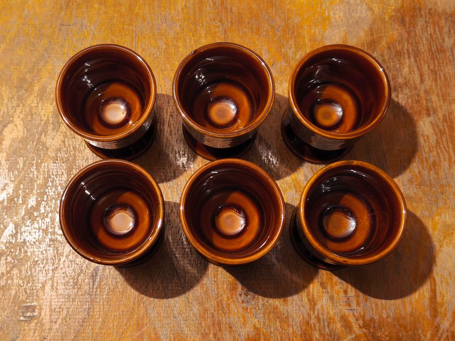 Jajcarka kieliszek na jajko Werina Kokardki Porcelit Pruszków PRL