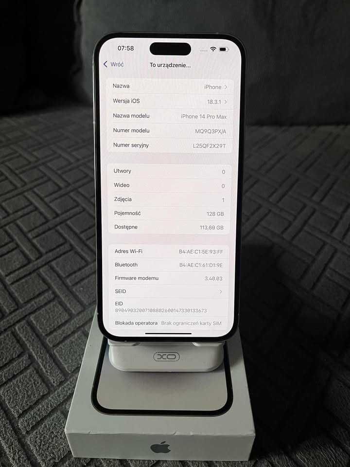 Sprzedam iPhone 14 Pro Max 87% – Stan Idealny!
