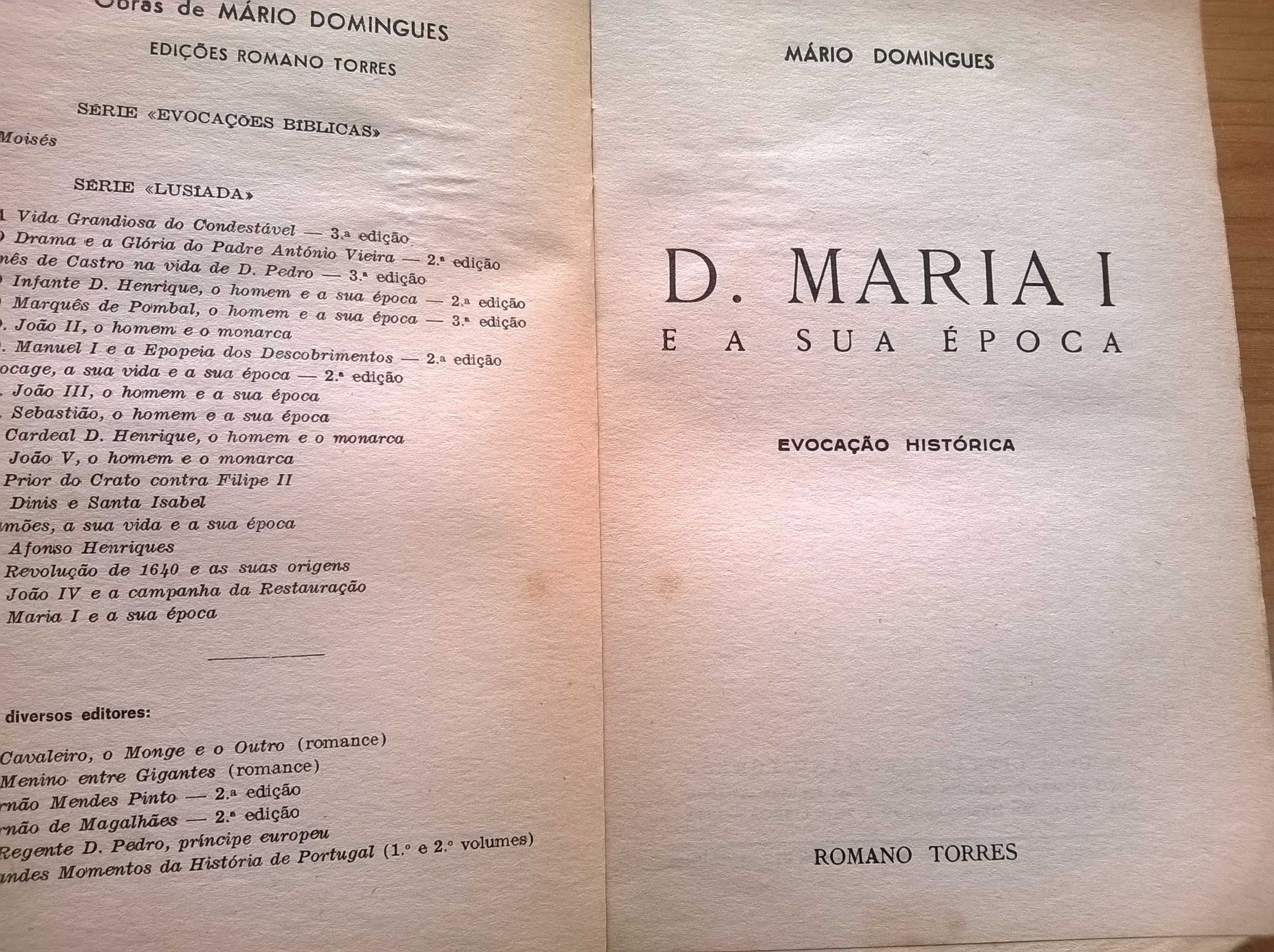 D. Maria I e a sua Época - Mário Domingues