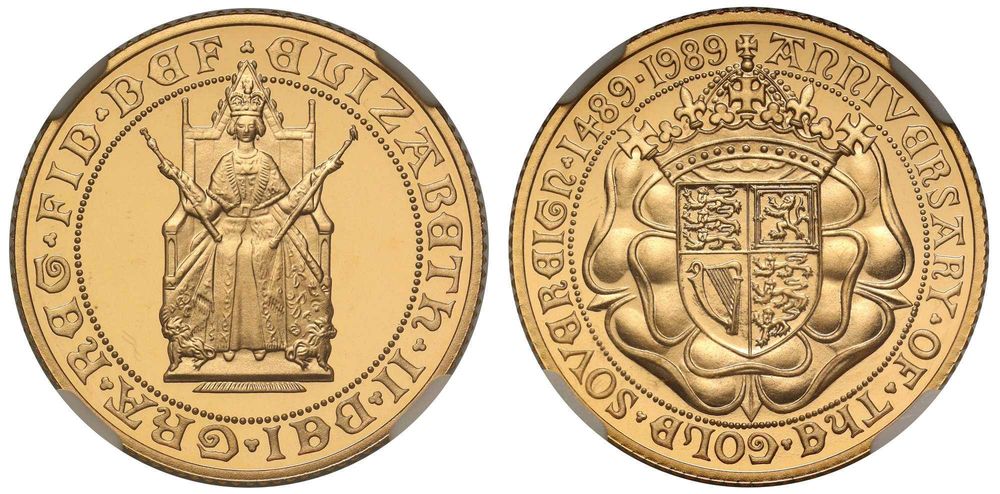1989 Libra Ouro Proof 500 Anos PF69UC: 2 disponíveis-segunda a €2.550